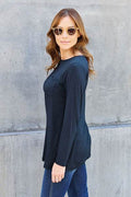 Basic Bae Full Size Round Neck Long Sleeve Top - Hovatok
