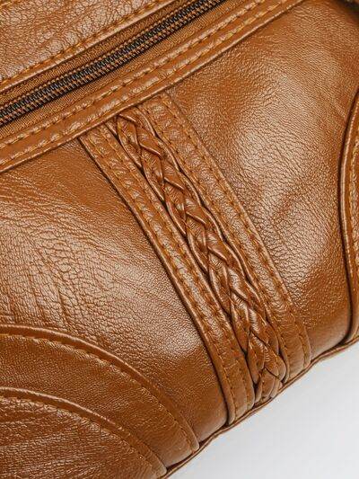 PU Leather Adjustable Strap Shoulder Bag - Hovatok