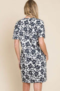 BOMBOM Floral Button Down Mini Dress - Hovatok