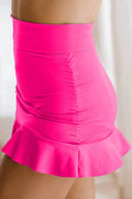 Ruffle Hem Swim Skort - Hovatok
