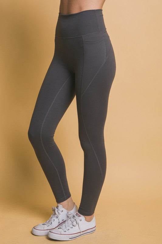 Love Tree High Waist Leggings with Side Pockets - Hovatok