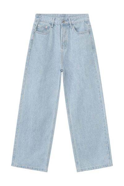 Wide Leg Jeans with Pockets - Hovatok