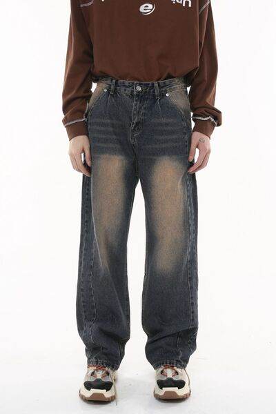Wide Leg Men's Jeans with Pockets - Hovatok