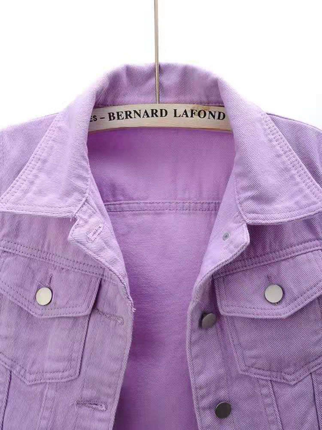 Full Size Cropped Denim Jacket Plus Size - Hovatok
