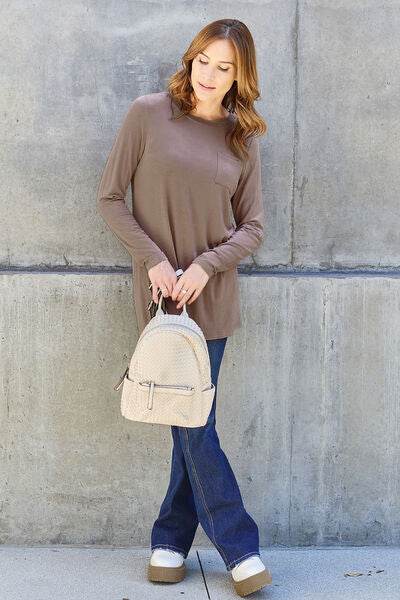 Basic Bae Full Size Round Neck Long Sleeve Top - Hovatok