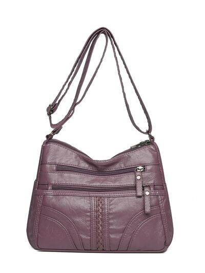 PU Leather Adjustable Strap Shoulder Bag - Hovatok