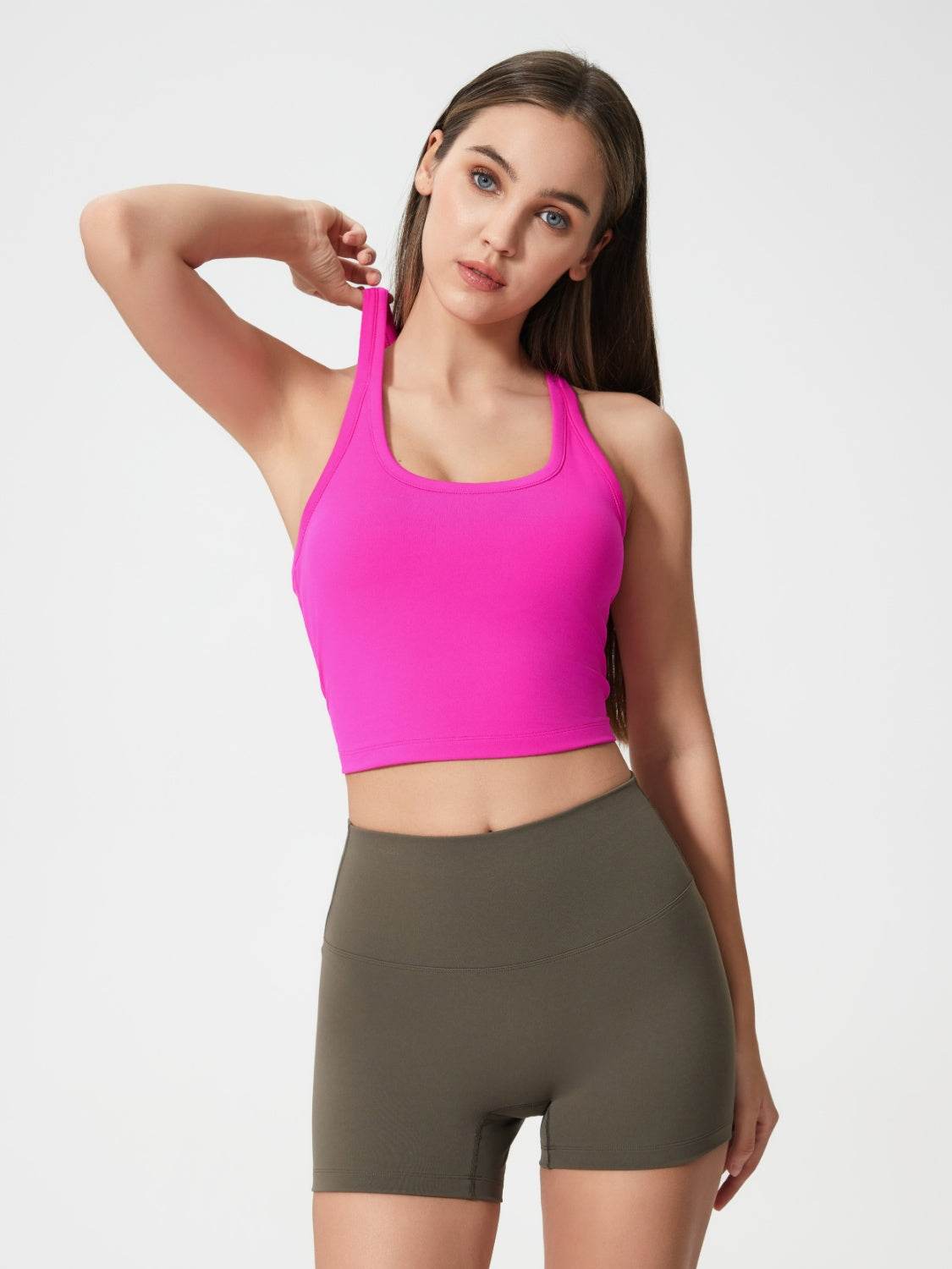Millennia Scoop Neck Active Tank with Detachable Chest Pads - Hovatok