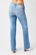 Judy Blue Full Size Mid-Rise Waist Straight Jeans - Hovatok