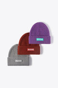 NEWYORK Patch Rib-Knit Cuffed Beanie - Hovatok