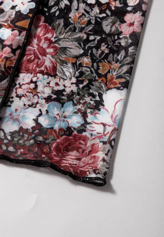 Floral Elastic Waist Maxi Skirt - Hovatok