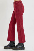 RISEN Full Size High Rise Straight Jeans with Patch Pockets - Hovatok
