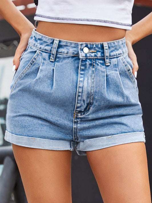 Denim Shorts with Pockets - Hovatok