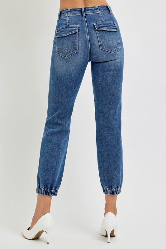 RISEN Full Size High Rise Ankle Jogger Jeans - Hovatok