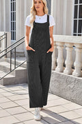 Lovelet Square Neck Wide Strap Overalls with Pockets - Hovatok