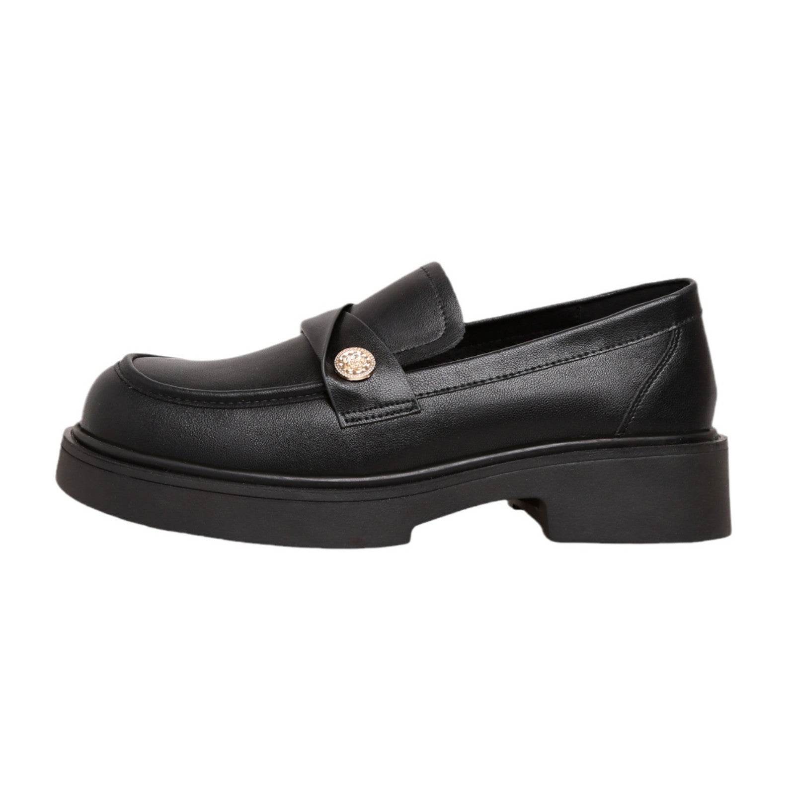 Round Toe Platform Loafers - Hovatok
