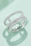 Adored Moissanite Cutout Wide Ring - Hovatok
