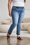 Judy Blue Full Size Release Hem Cropped Bootcut Jeans - Hovatok