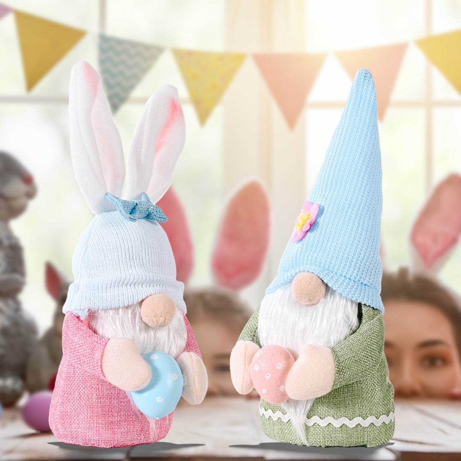 Easter Knitted Hat Faceless Doll - Hovatok