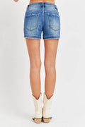 RISEN Low Rise Slit Denim Shorts - Hovatok