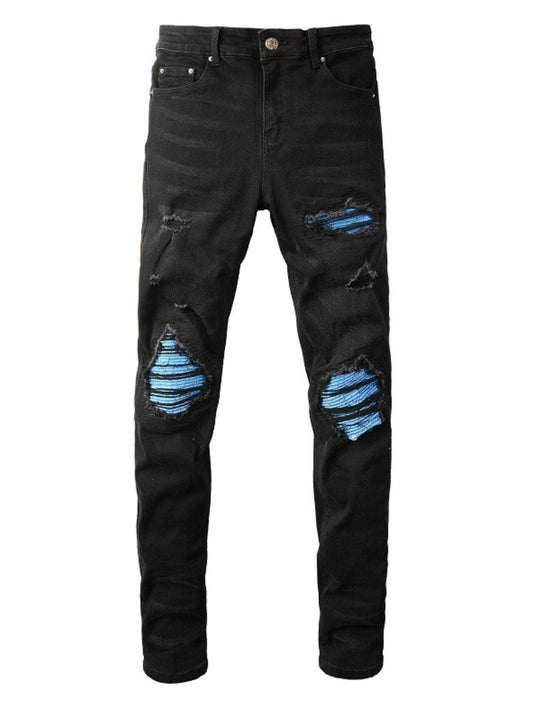 Men's Distressed Skinny Jeans - Hovatok