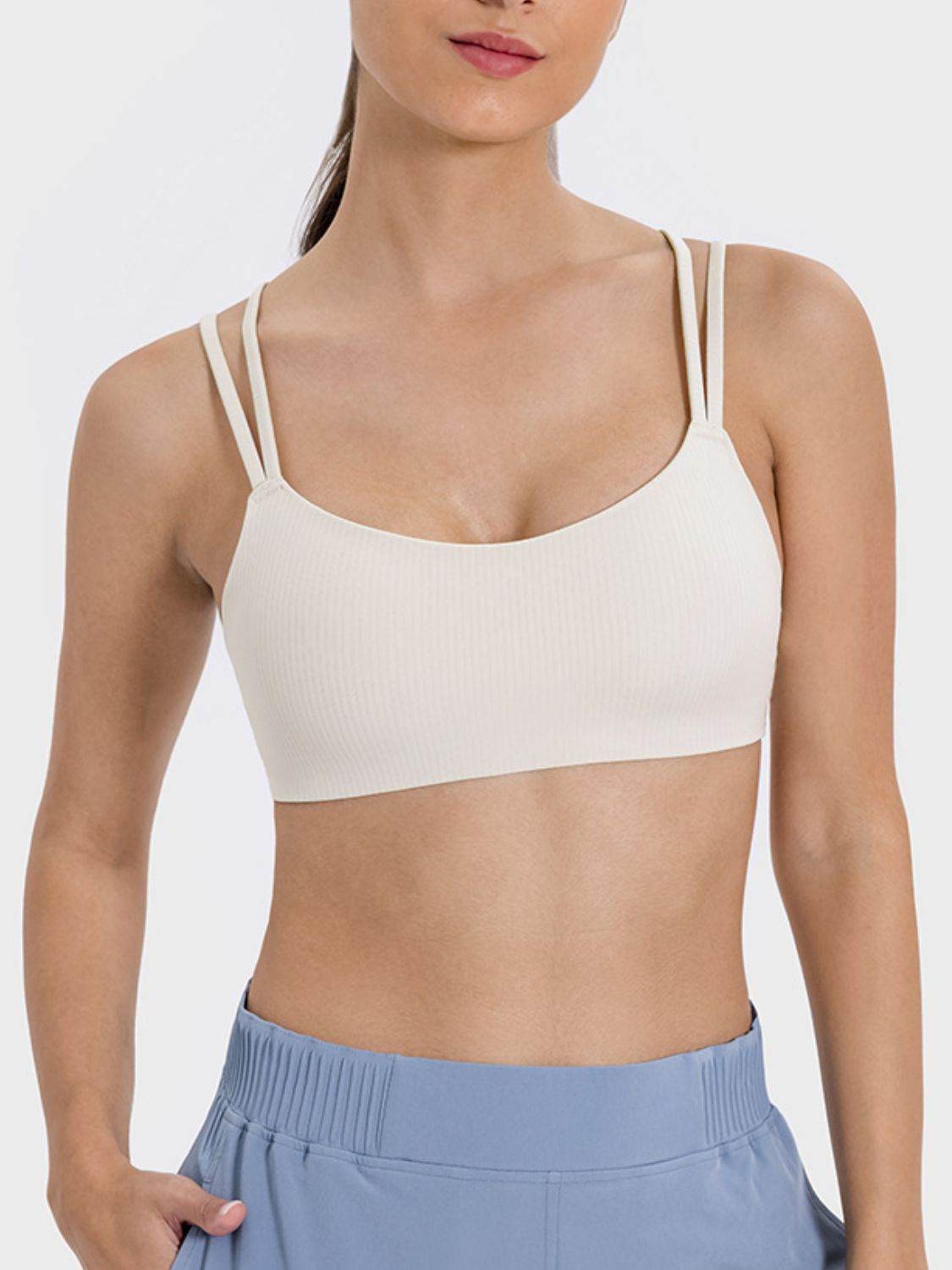 Millennia Scoop Neck Double Strap Active Cami - Hovatok