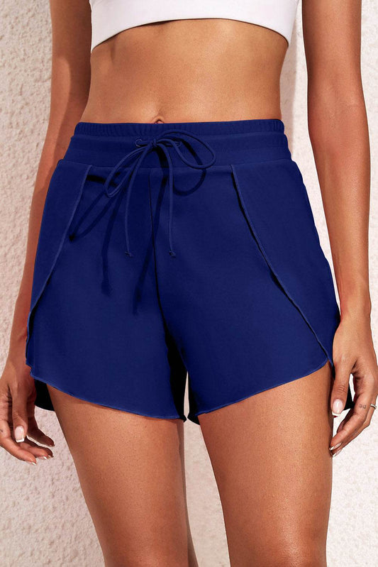 Drawstring Waist Swim Shorts - Hovatok