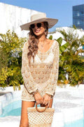 Angel Wings Cutout Long Sleeve Cover-Up - Hovatok