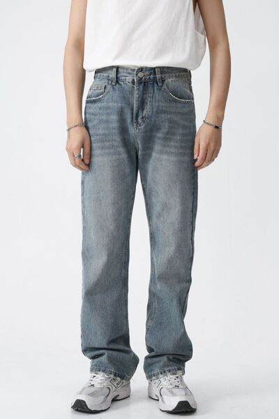 Mid Rise Men's Jeans with Pockets - Hovatok