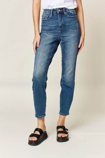 Judy Blue Full Size Tummy Control High Waist Slim Jeans - Hovatok