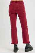 RISEN Full Size High Rise Straight Jeans with Patch Pockets - Hovatok