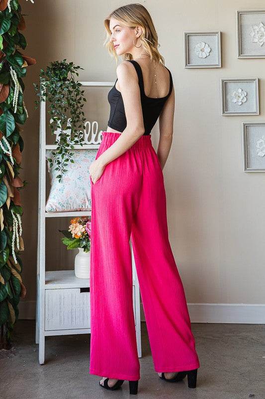 Heimish Full Size Front Tie Pants with Paperbag Waistband Plus Size - Hovatok