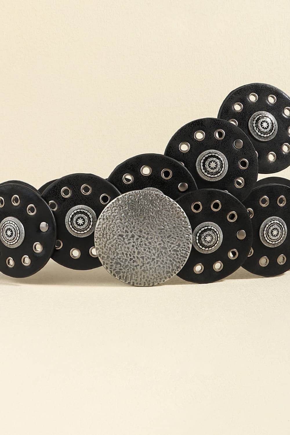 Round Shape PU Leather Belt - Hovatok