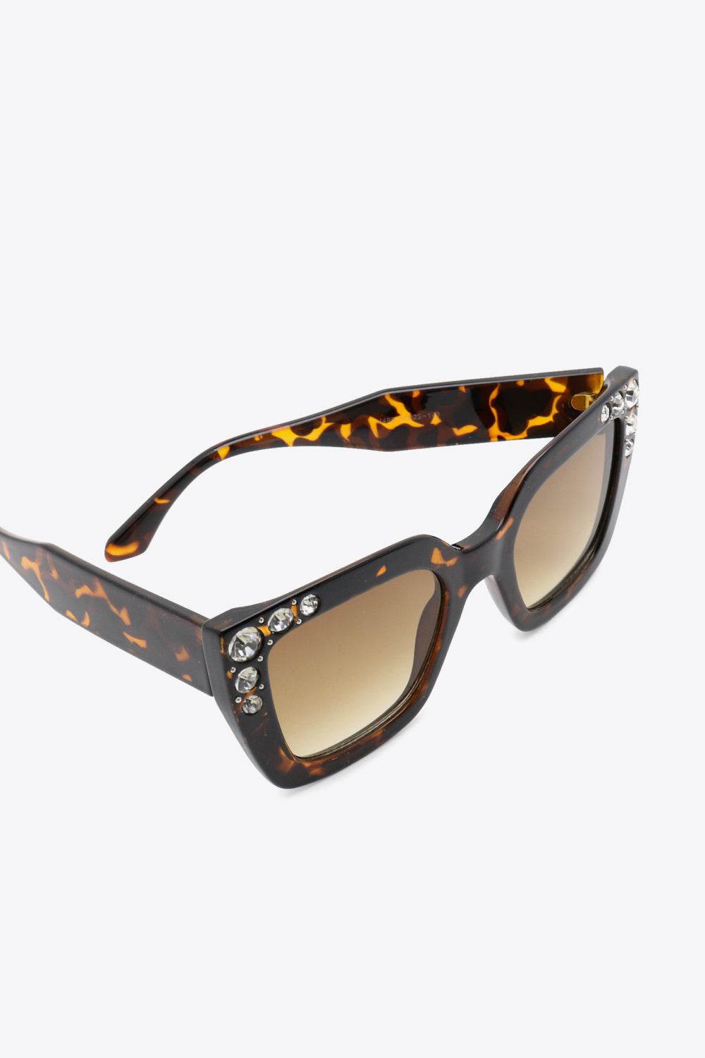 Inlaid Rhinestone Polycarbonate Sunglasses - Hovatok