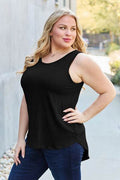 Basic Bae Full Size Round Neck Curved Hem Tank - Hovatok