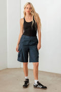 Le Lis Navy Cargo Bermuda Shorts - Hovatok