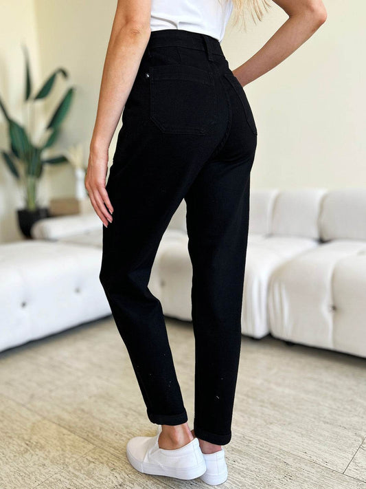 Judy Blue Full Size High Waist Double Roll Cuff Jeans - Hovatok