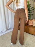 RFM Full Size High Rise Garment Dye Wide Leg Jeans - Hovatok