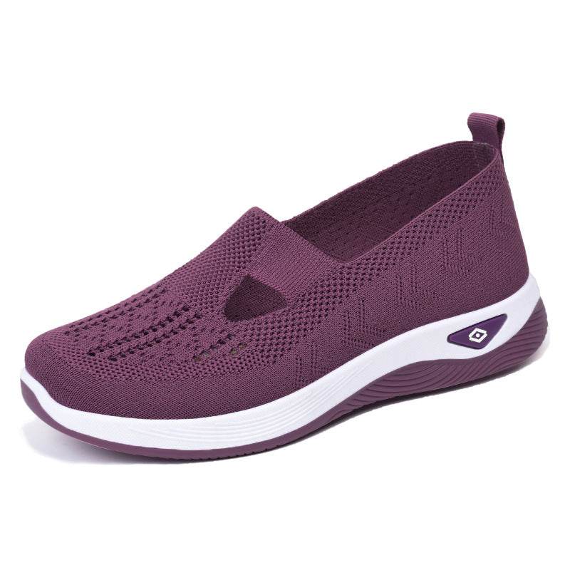 Breathable Mesh Round Toe Wedge Sneakers - Hovatok