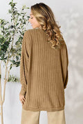Basic Bae Full Size Ribbed Cocoon Cardigan - Hovatok