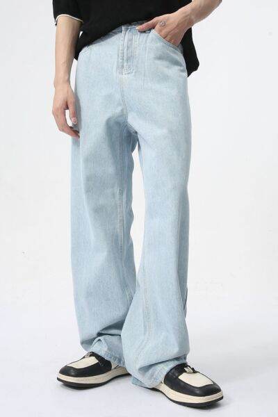 Wide Leg Jeans with Pockets - Hovatok