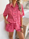Devine Printed Button Down Shirt and Shorts Set - Hovatok
