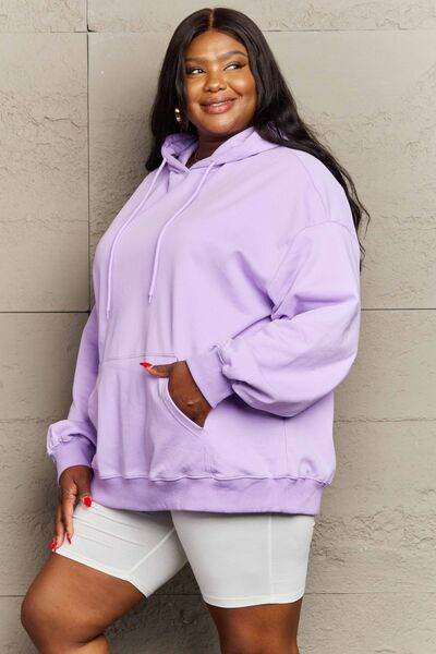 Full Size Drawstring Long Sleeve Hoodie - Hovatok