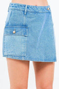 American Bazi Cargo Pocket Denim Skort - Hovatok