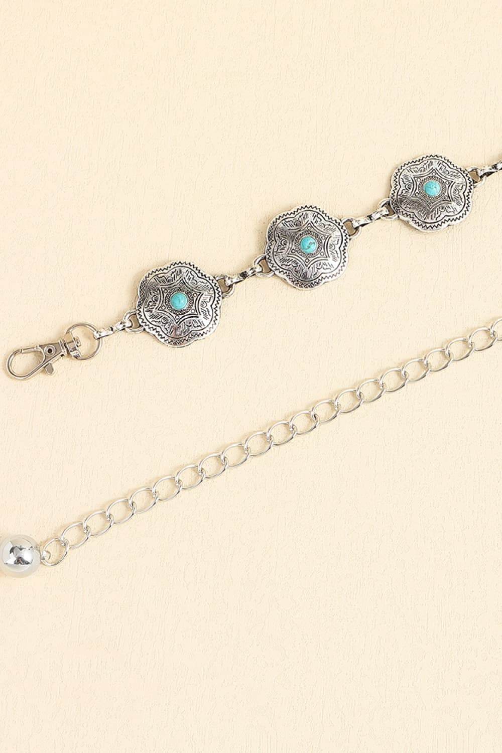 Vintage Turquoise Alloy Belt - Hovatok
