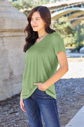 Basic Bae Bamboo Full Size V-Neck Short Sleeve T-Shirt - Hovatok