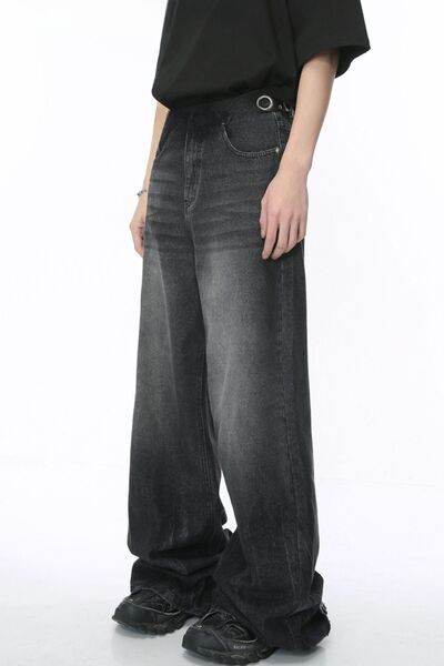 Wide Leg Jeans with Pockets - Hovatok