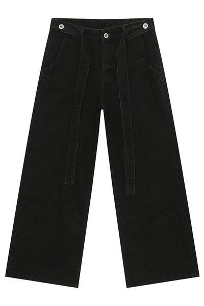 Wide Leg Jeans with Pockets - Hovatok