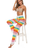 Cutout Contrast High Waist Swim Pants - Hovatok
