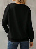 Cat Round Neck Long Sleeve Sweatshirt - Hovatok