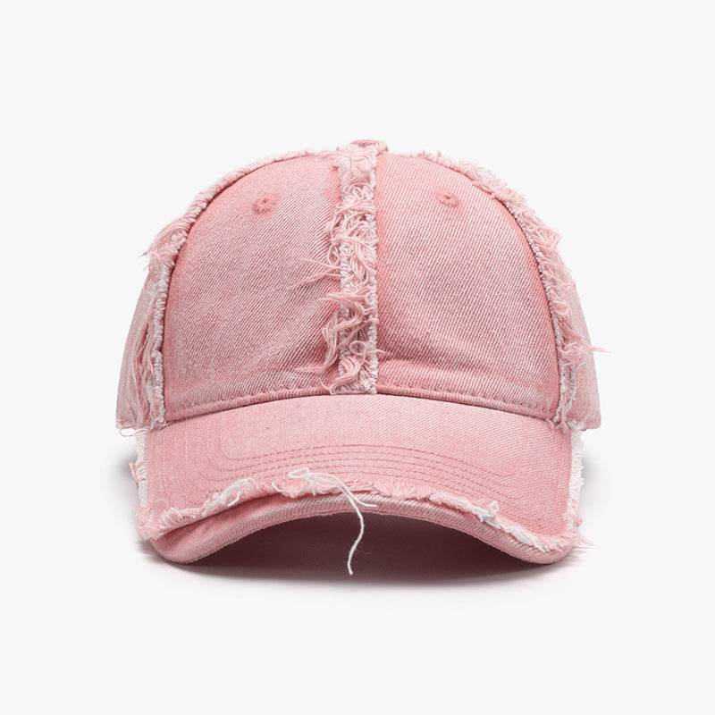 Raw Hem Cotton Baseball Cap - Hovatok